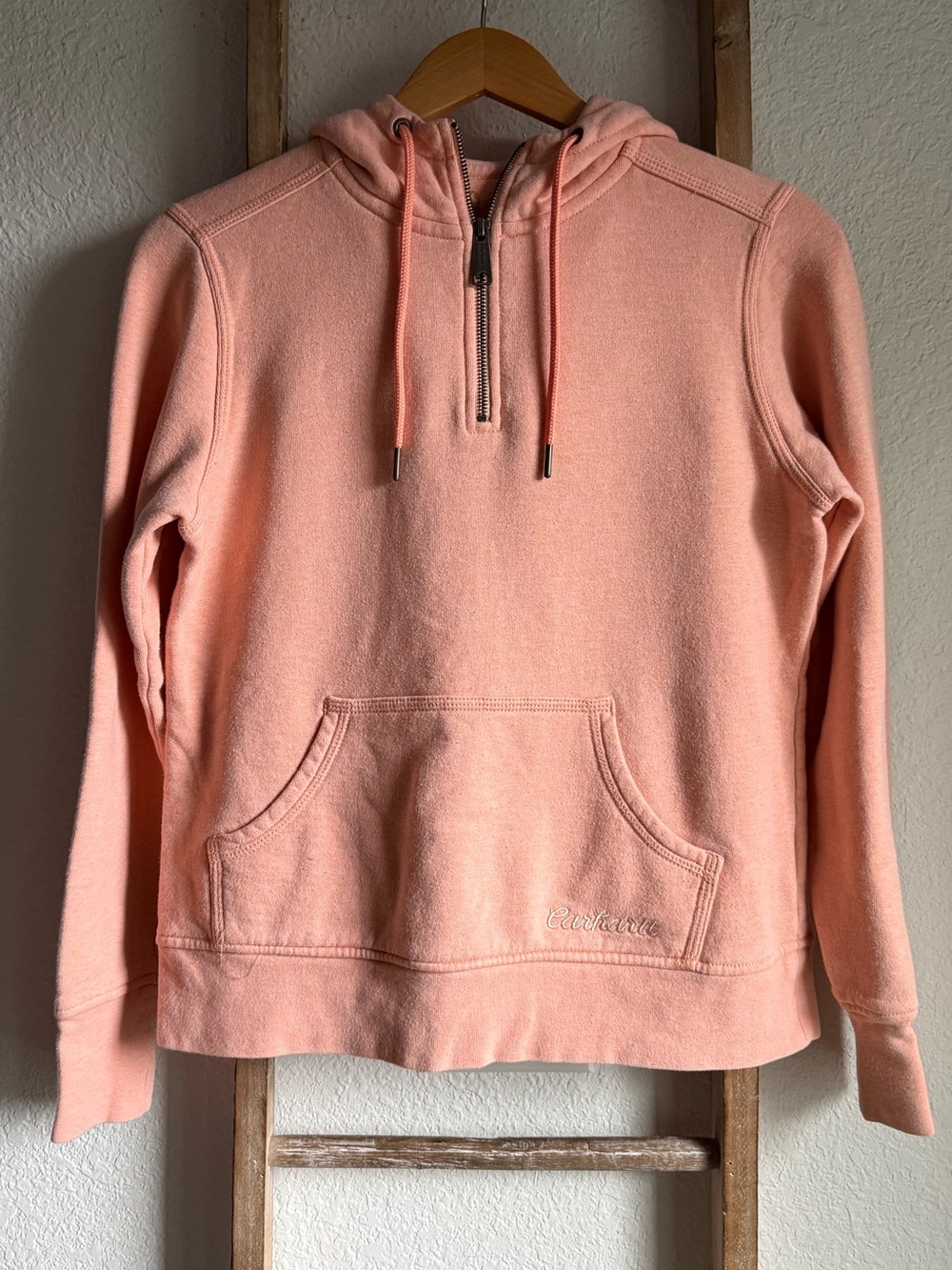 Carhartt Clarksburg Quarter-Zip Fleece
Hoodie Pullover Pink Peach Salmon sz: S